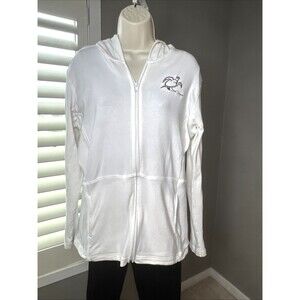 David Dunleavy Womens XL Hoodie Full Zip XL NICE! *read Sea Turtle Fishing Beach